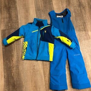 Boys Spyder snow bib and snow jacket